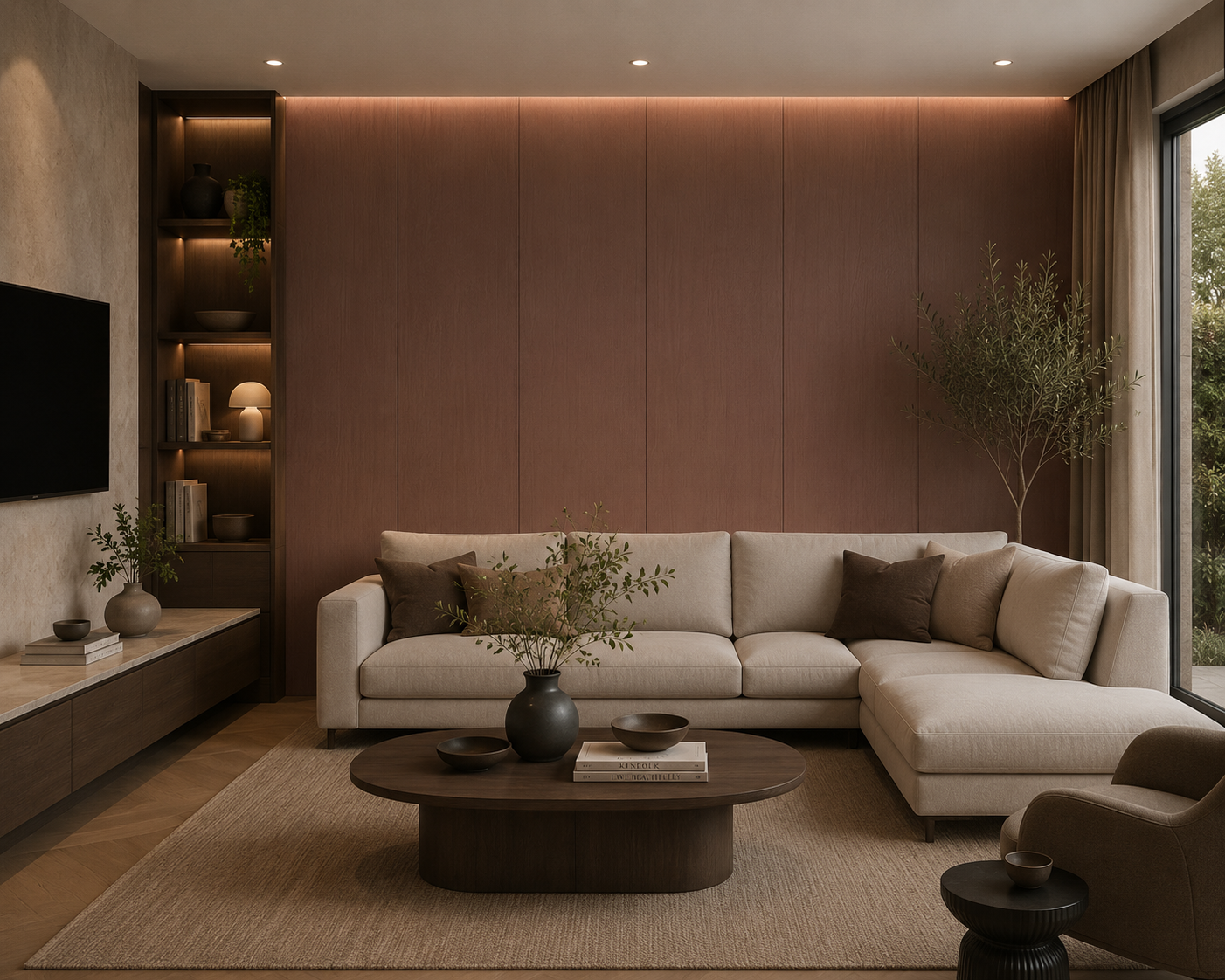Bamboe Wandpanelen - Pure Walnut