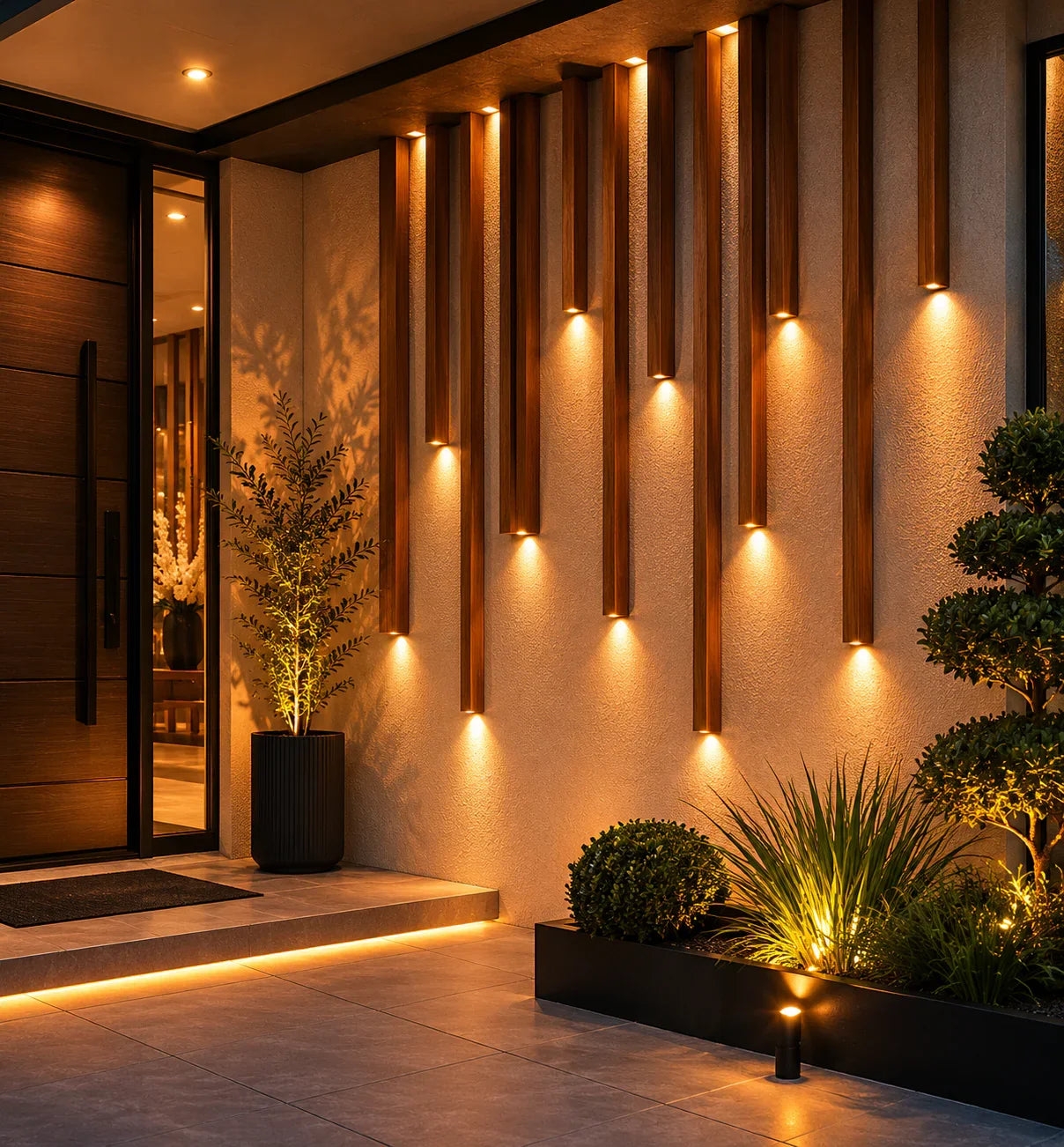 Sfeerkolom binnenkolom verlichte wanddecoratie | Elite Decoration