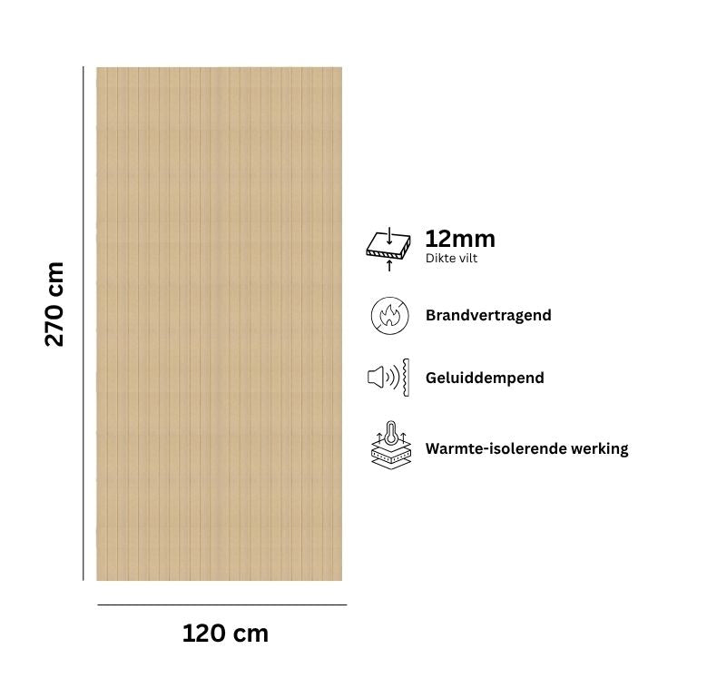 Akoestisch PET-Vilt Wandpanelen FG002 - Caramel