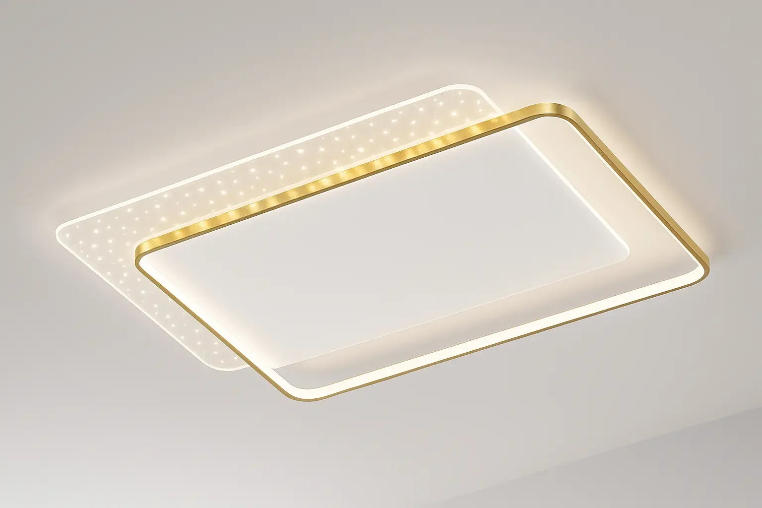 Plafondlamp Slaapkamer Dubbele Rechthoek in strak Design – Plafondlampen