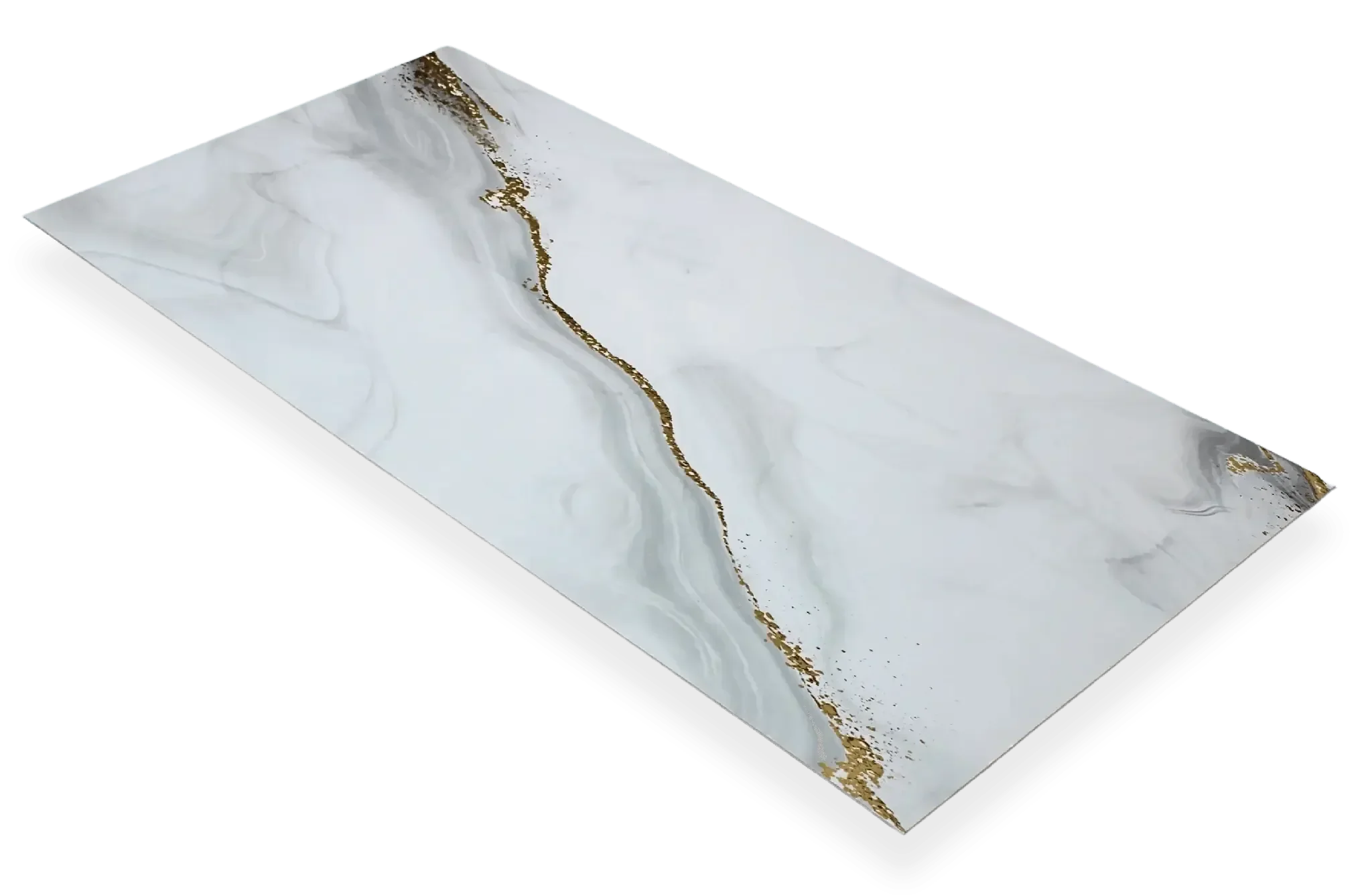 Wit Goud marmer wandpaneel detail goudader | Elite Decoration