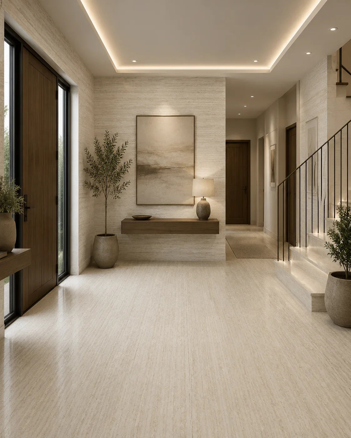 Vinus Mat marmerlook wandpaneel gemonteerd | Elite Decoration