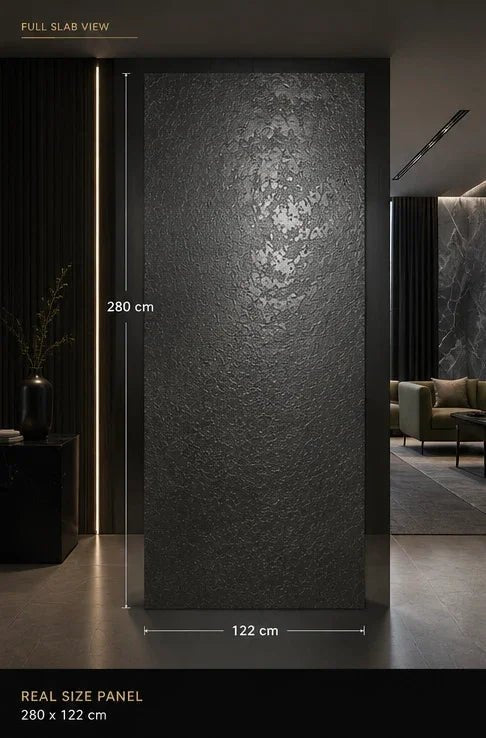 Titaans Metallische Steen SPC wandpaneel sfeer interieur | Elite Decoration