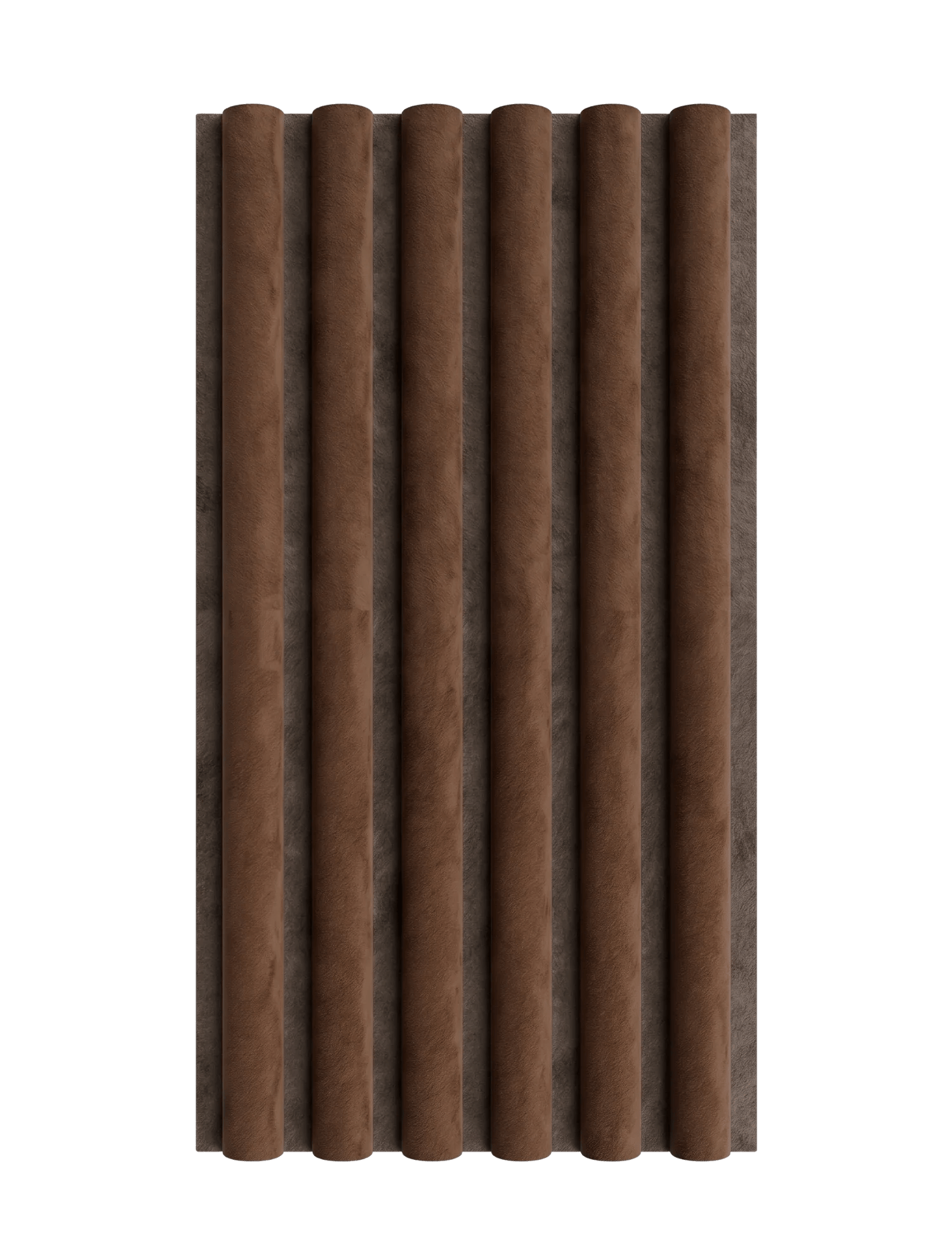 Akoestisch suede wandpaneel in de kleur Walnoot