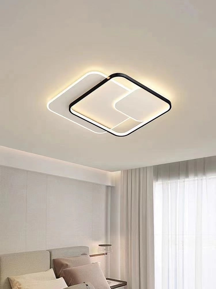 Moderne plafondlamp Dubbele Spiraal in Zwart & Wit – Plafondlampen
