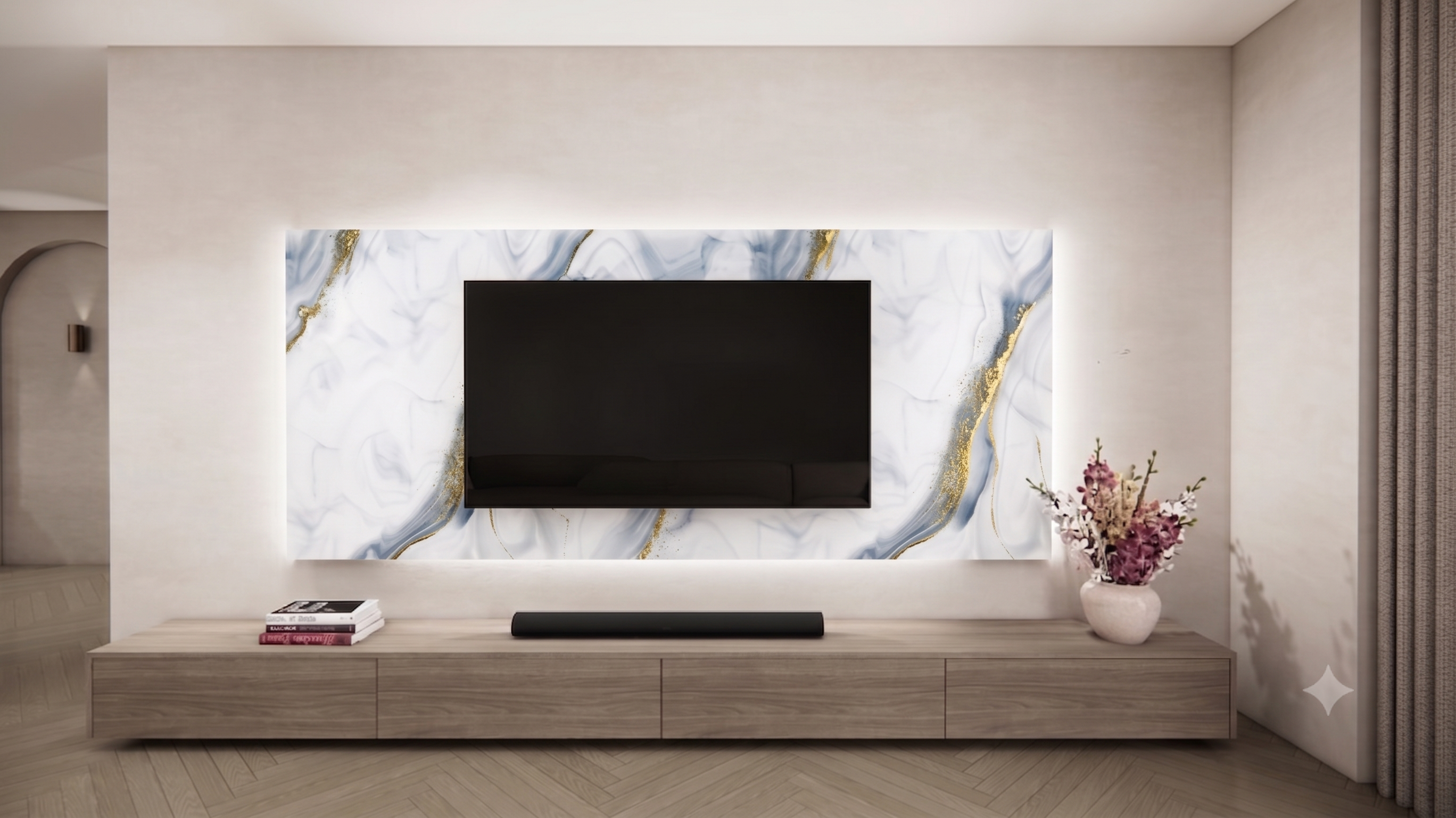 PVC PANELEN Wit Goud MARMER 2800-1220- 3 mm