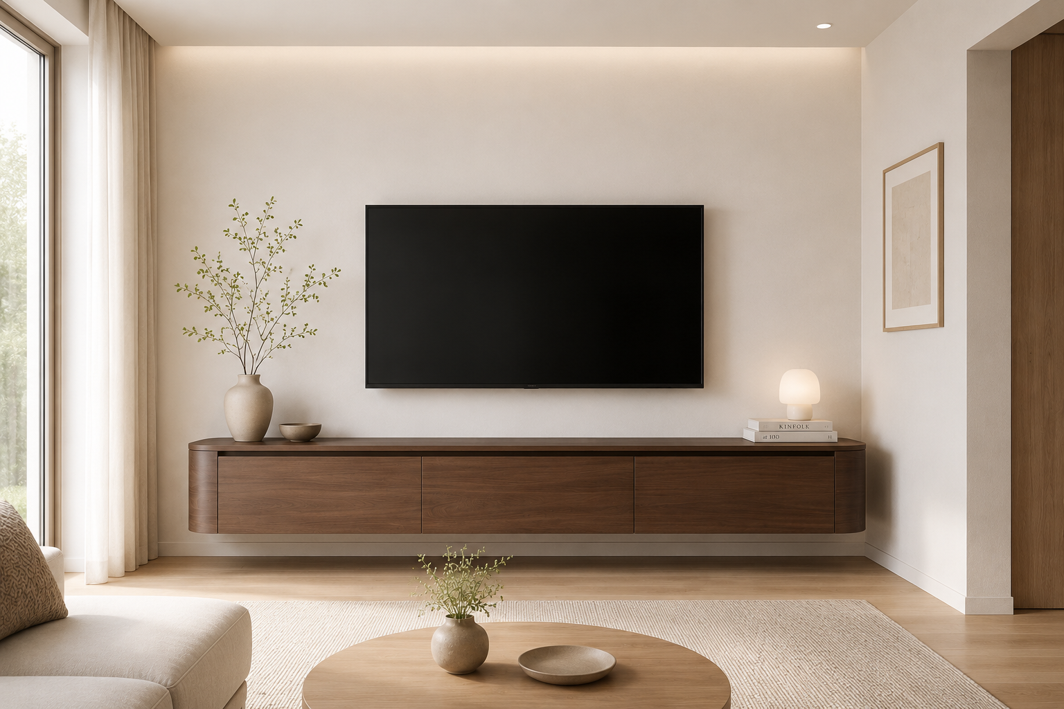 Japandi TV-Meubel | Ultra Mat | Walnut