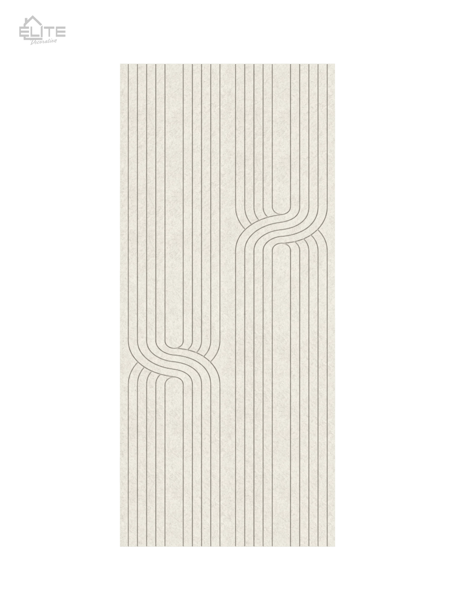 Off-white PET-vilt wandpaneel sfeer interieur | Elite Decoration