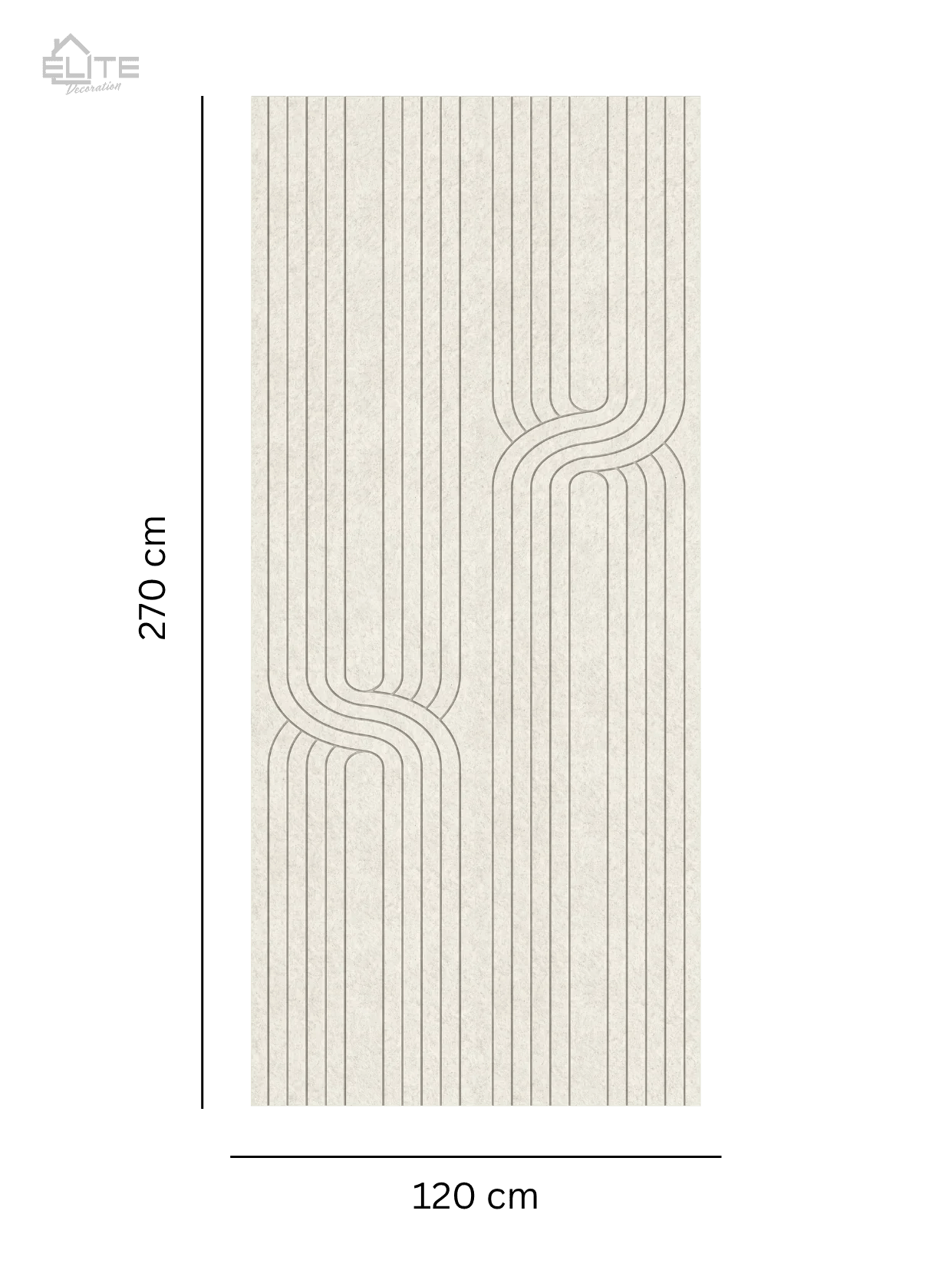 Off-white PET-vilt wandpaneel close-up textuur | Elite Decoration