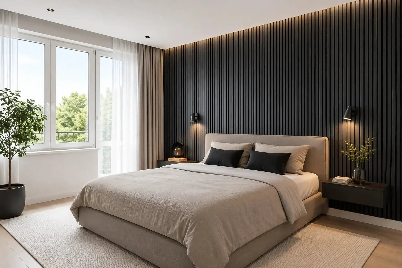 Akupanel Antraciet feature wall modern | Elite Decoration