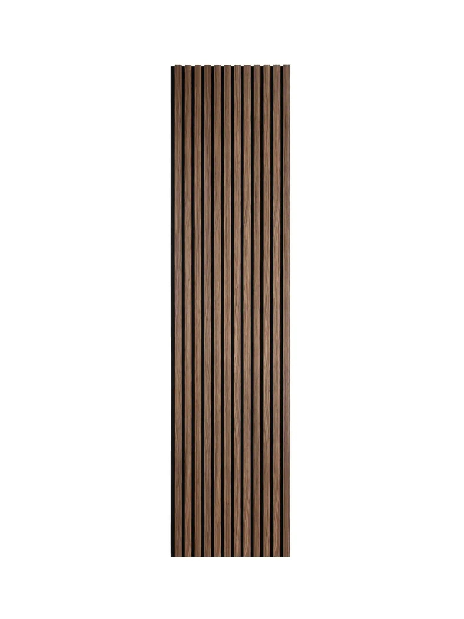 Akupanel Gerookt Walnoot lattenwand sfeer | Elite Decoration