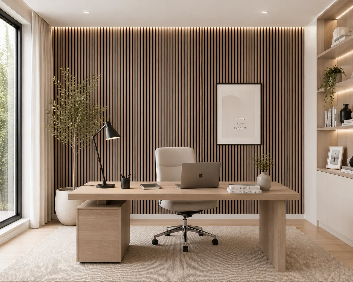 Akupanel Klassiek Walnoot wandpaneel gemonteerd | Elite Decoration