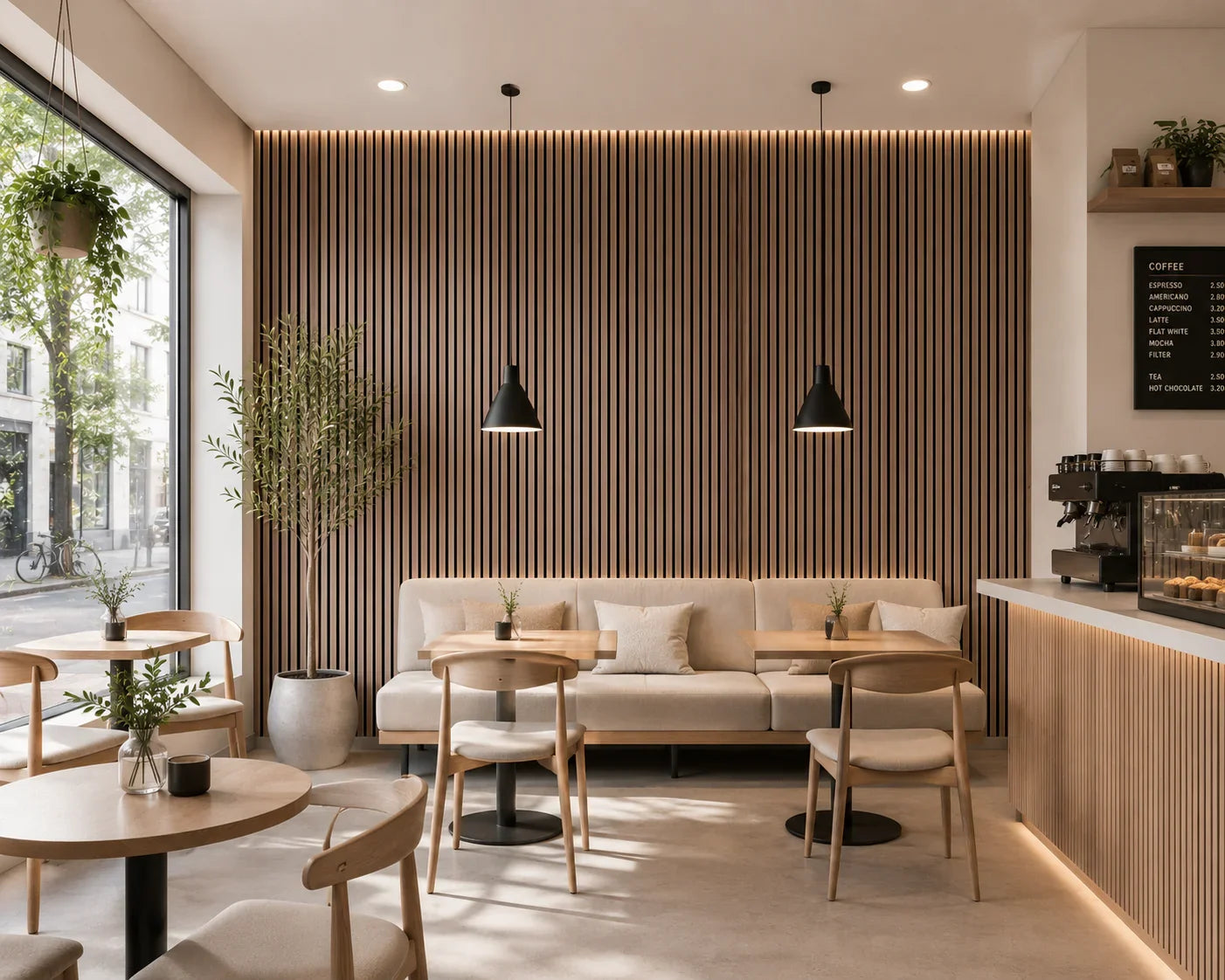 Akupanel Klassiek Walnoot feature wall woonkamer | Elite Decoration