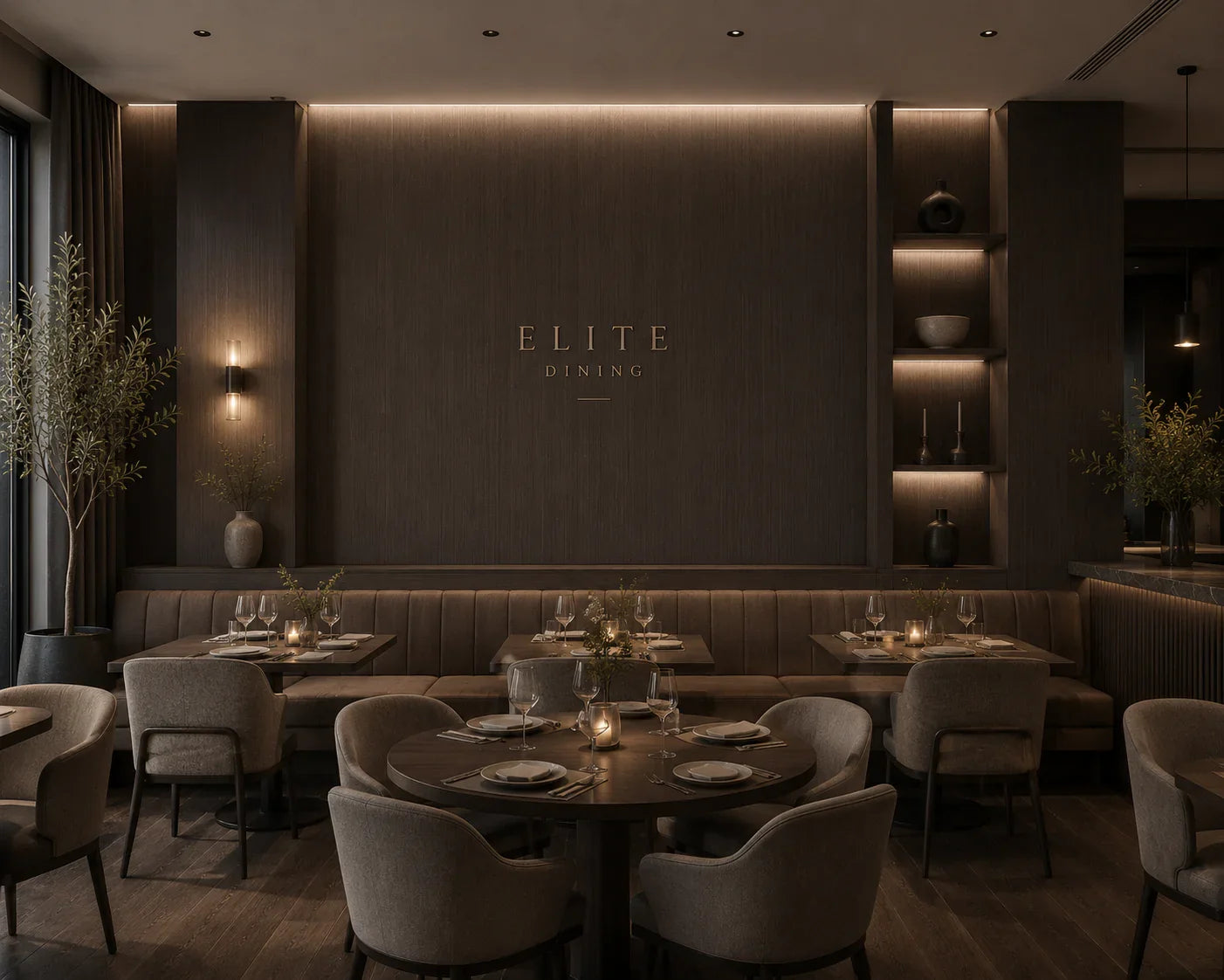 Elite Dark Mocha bamboe wandpaneel gemonteerd | Elite Decoration