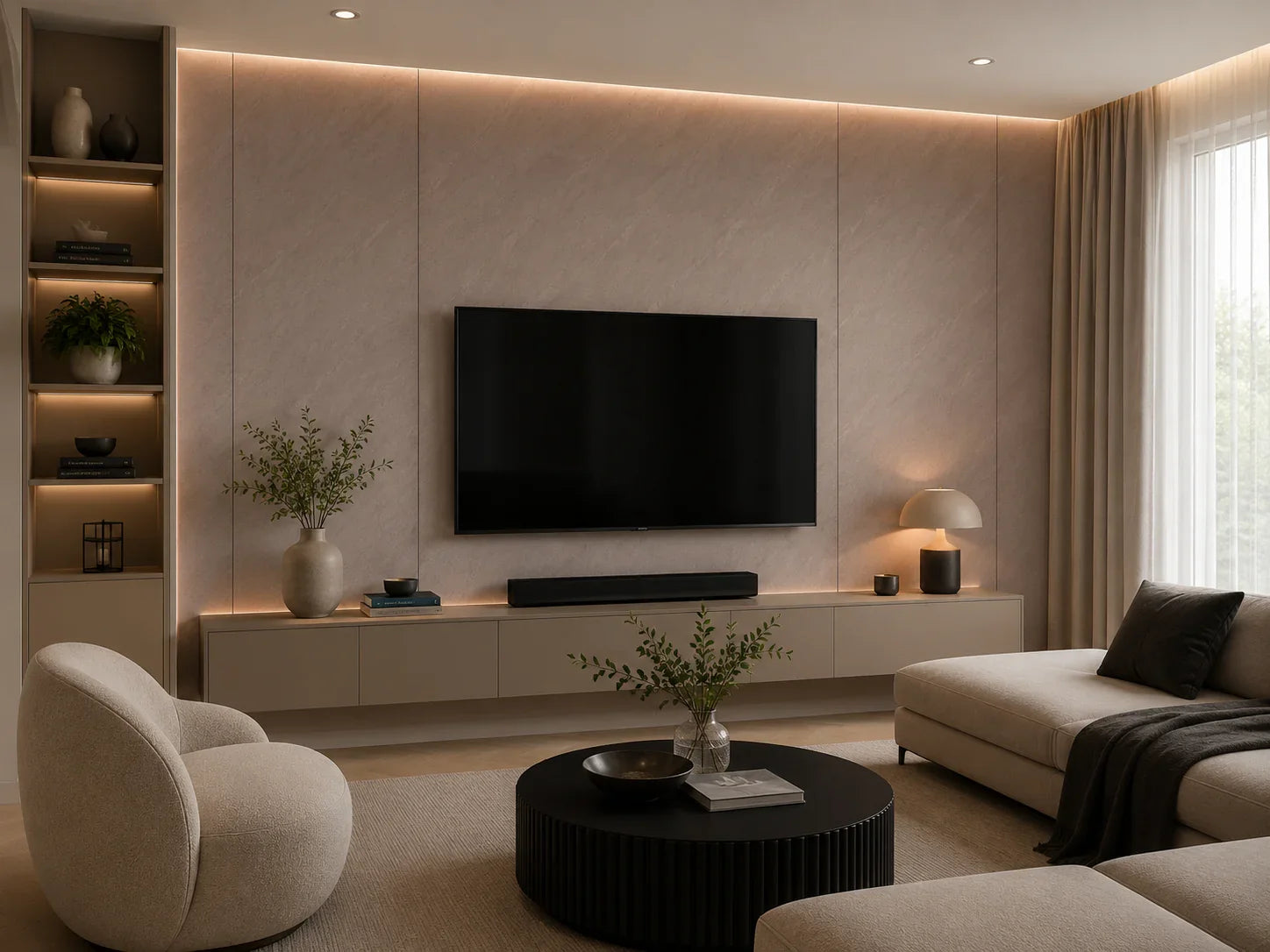 Bamboe wandpaneel Linnen Beige – close-up geweven structuur | Elite Decoration