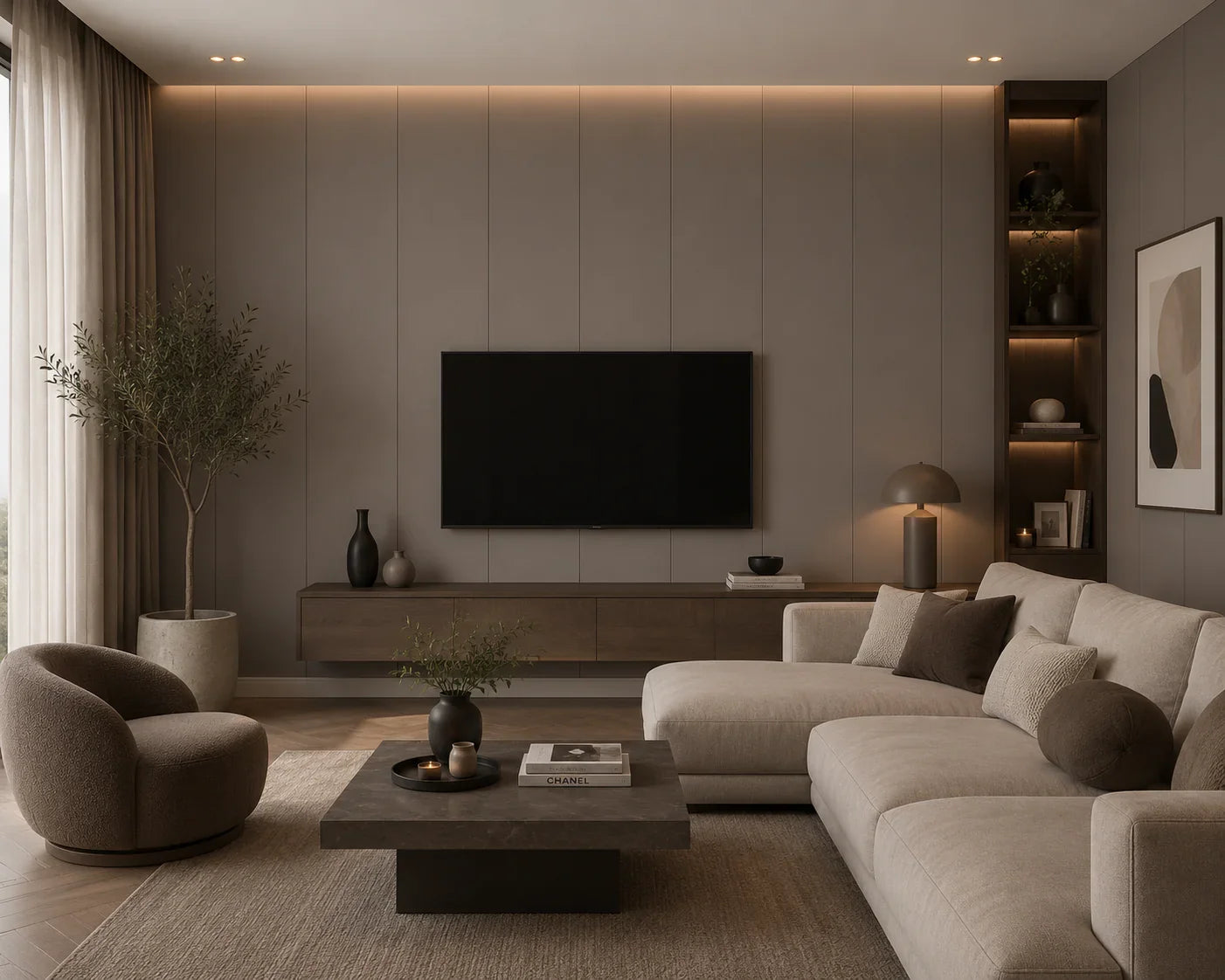 Zacht Linnen bamboe wandpaneel geweven structuur | Elite Decoration