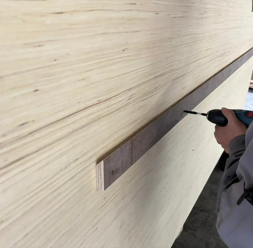 Japandi TV-meubel achterpaneel detail – Elite Decoration