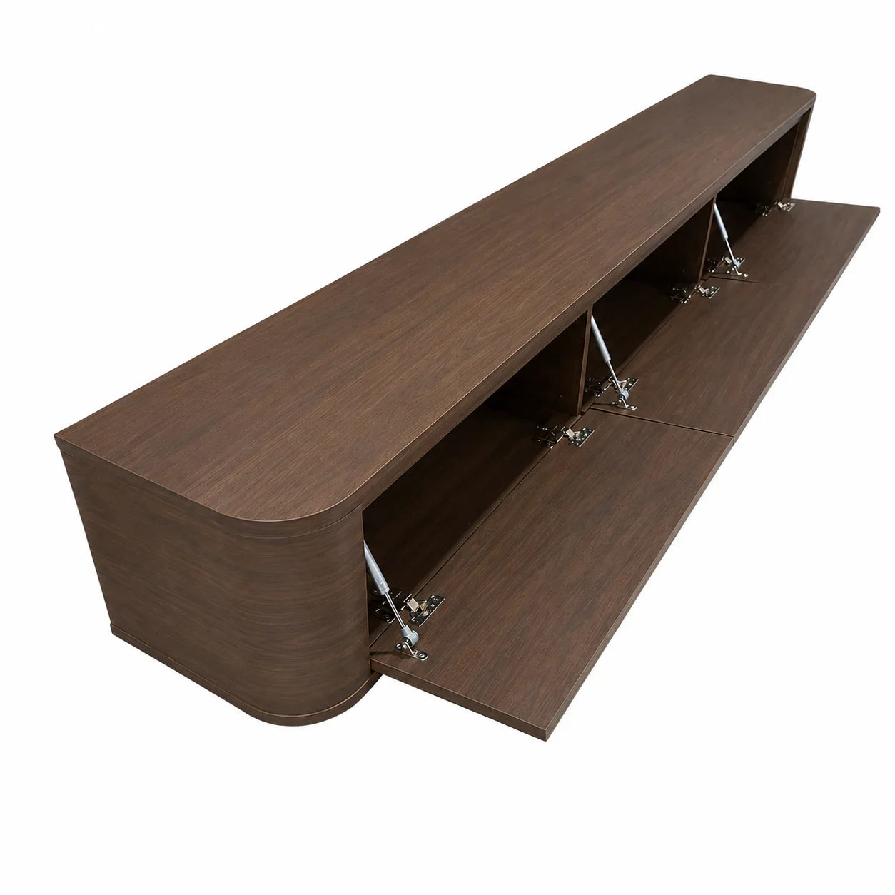 Japandi TV-meubel Walnut met decoratie interieur | Elite Decoration