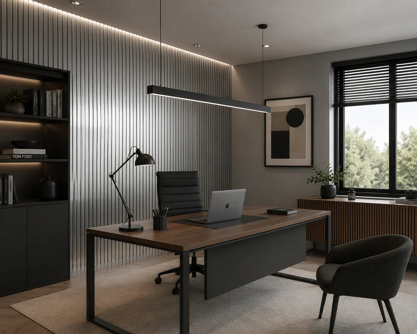 Zilver kunststof wandpaneel gemonteerd wand | Elite Decoration
