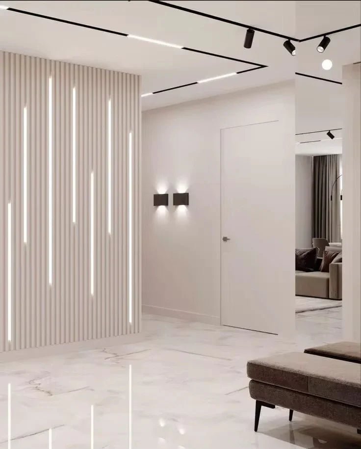 LED strip akupanel close-up aluminium profiel | Elite Decoration