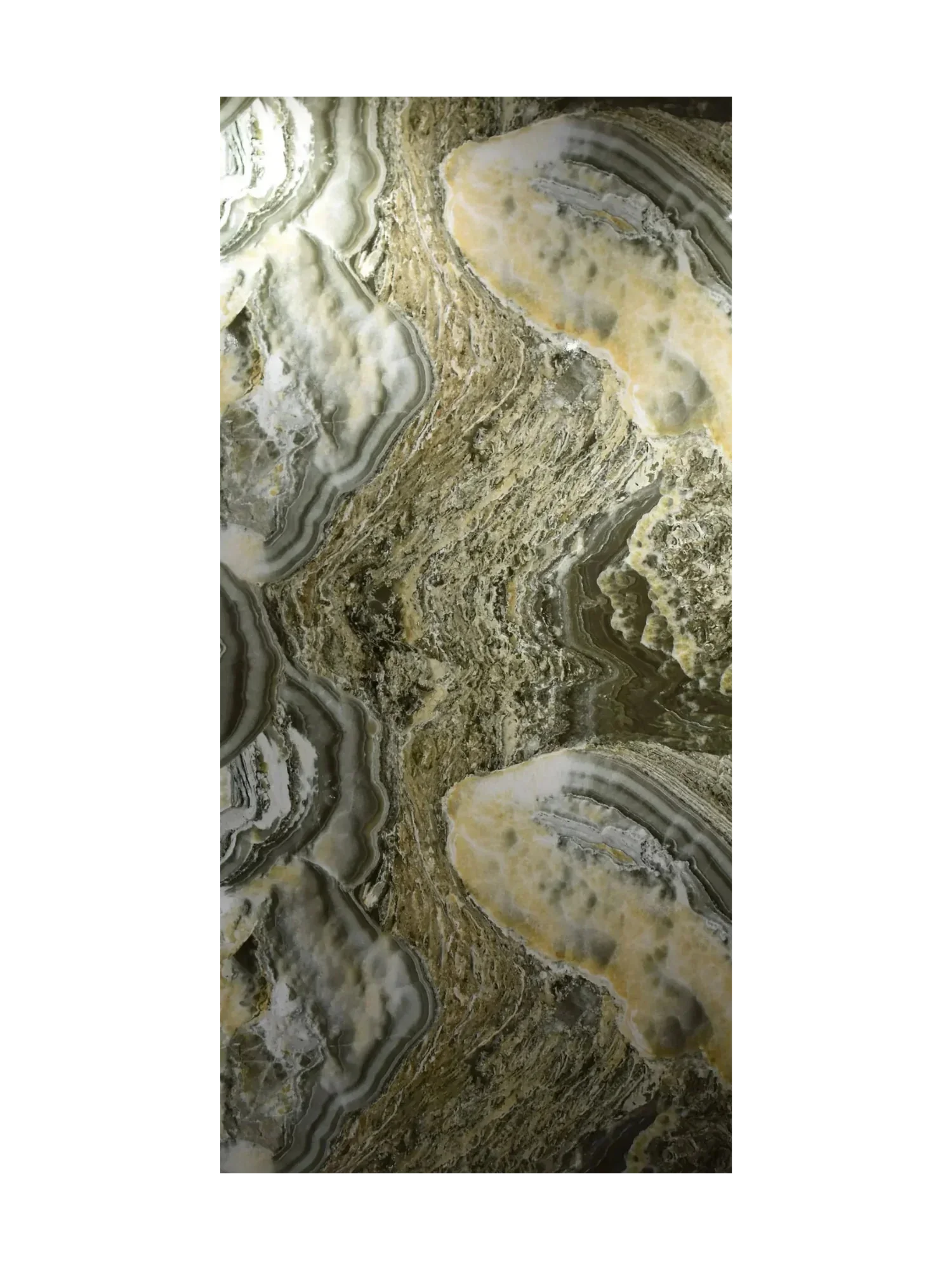 Marmerlook wandpaneel Onyx Green – close-up structuur | Elite Decoration