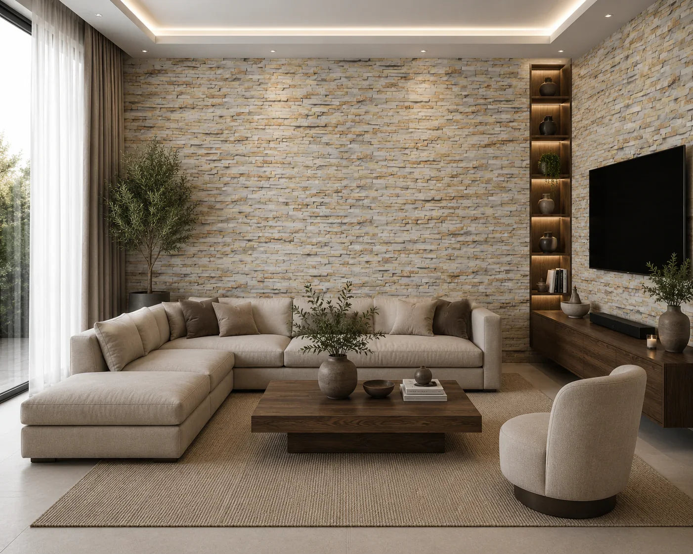 Mozaïeksteen wandpaneel sfeer badkamer | Elite Decoration