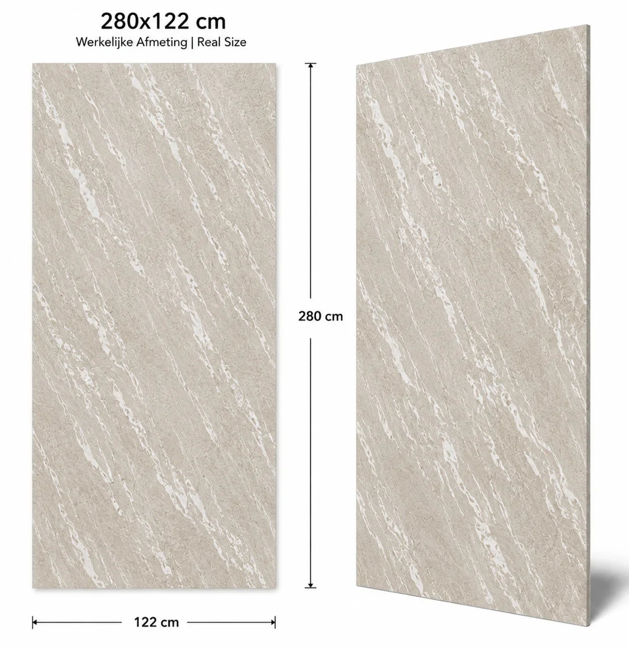 Beige Calacatta SPC wandpaneel luxe wandbekleding | Elite Decoration