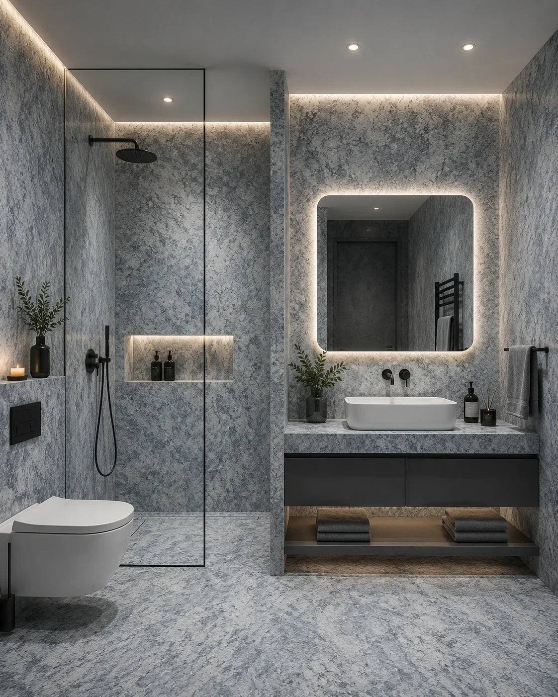 IJsgraniet SPC wandpaneel moderne woning | Elite Decoration