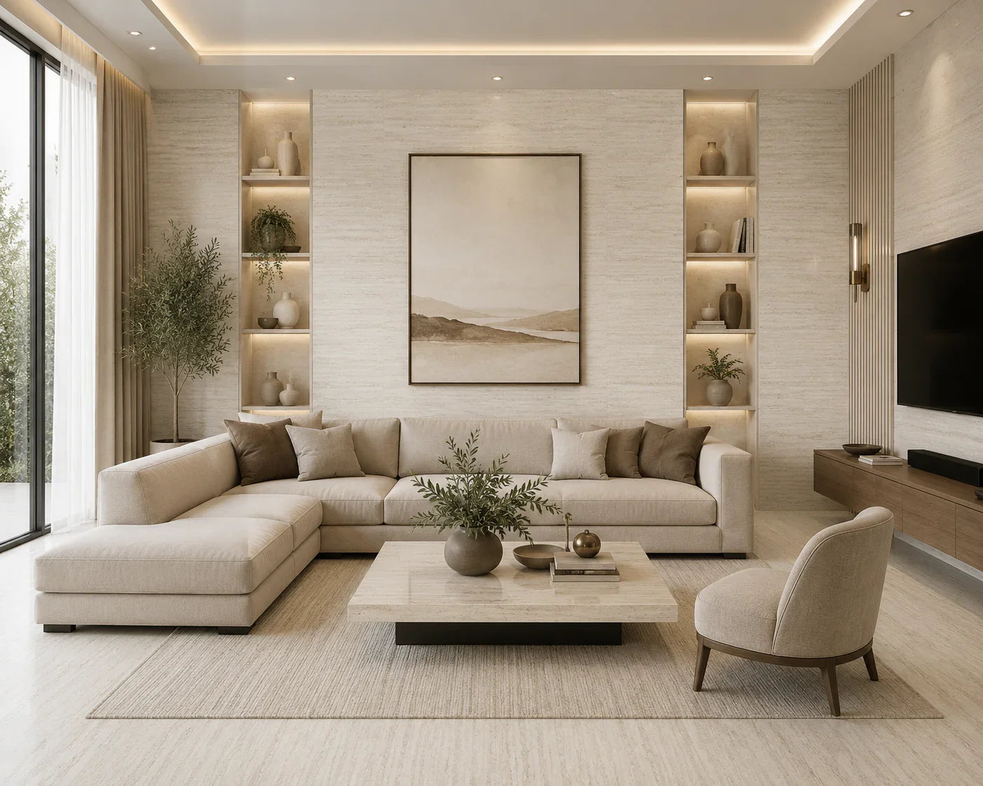 Vinus Mat marmerlook wandpaneel sfeer badkamer | Elite Decoration