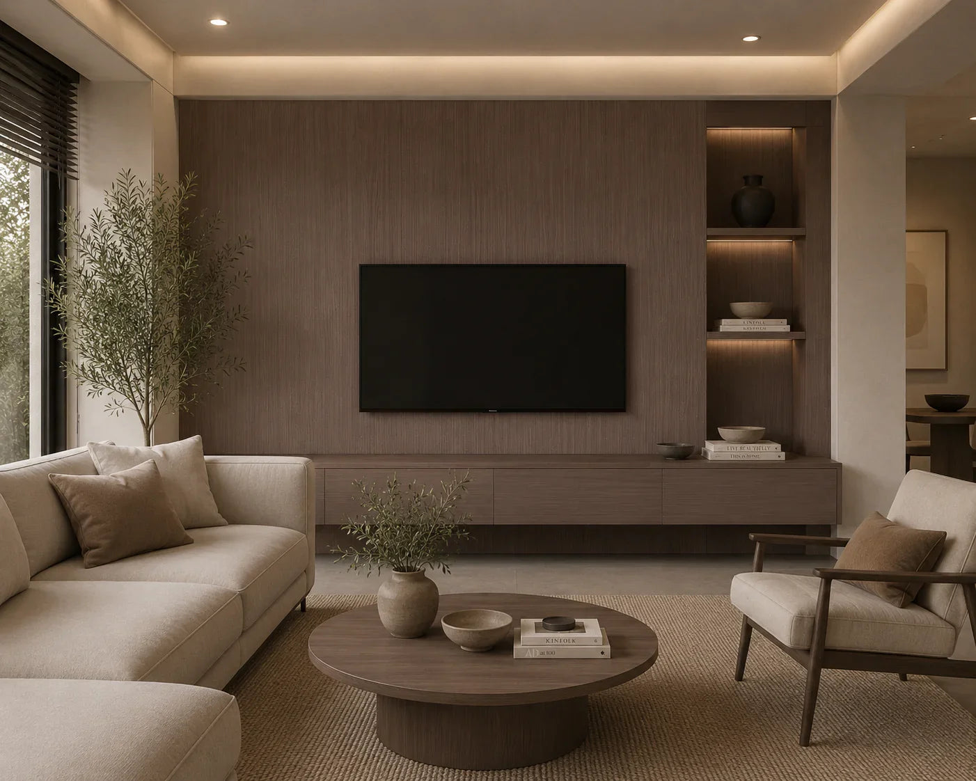 Elite Mocha Oak bamboe wandpaneel geweven structuur | Elite Decoration